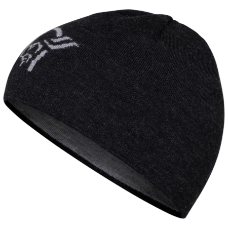 Căciulă Norrona 29 light merinoUll logo Beanie negru Caviar Melange