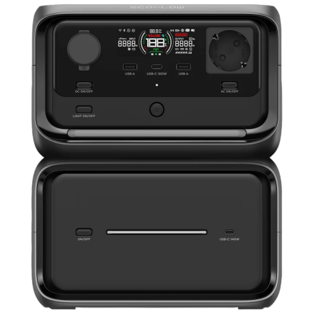 Stație de încărcare EcoFlow River 3 Plus - přídavná baterie 600 negru černá