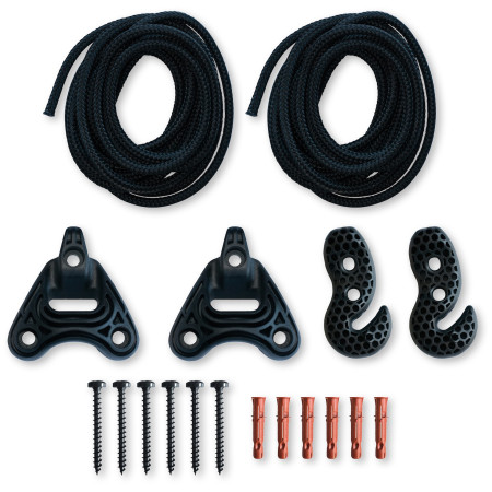 Sistem de prindere a hamacului La Siesta Universal Rope negru černá