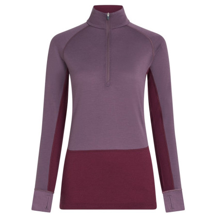 Tricou funcțional femei Icebreaker Women Mer 200 ZoneKnit LS Half Zip violet Dkber/Greplu/Cb