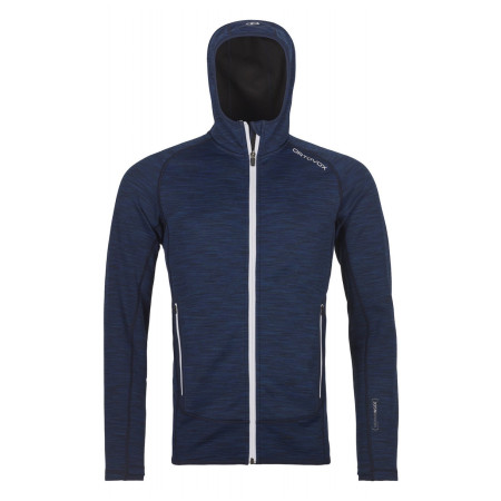 Hanorac bărbați Ortovox Fleece Space Dyed Hoody albastru închis