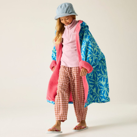 Geacă lungă impermeabilă Regatta Junior Waterproof Changing Robe SBluFlPiLem