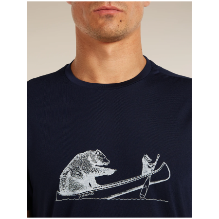 Tricou funcțional bărbați Icebreaker Merino Blend Core SS Tee Canoe Companions