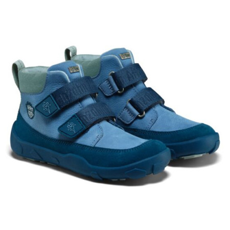 Dětské barefoot boty Affenzahn Low Boot Leather Friendy Shark albastru Shark