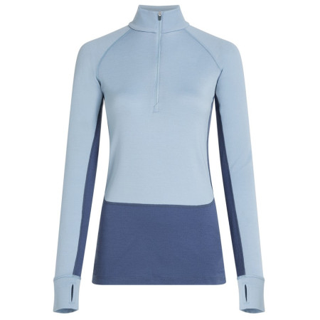 Tricou funcțional femei Icebreaker Wom Mer 260 ZoneKnit LS Half Zip albastru/gri Dawn/Zincblu/Cb