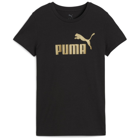 Tricou femei Puma ESS NO. 1 LOGO Metallic Tee negru PUMA Black-metallic gold