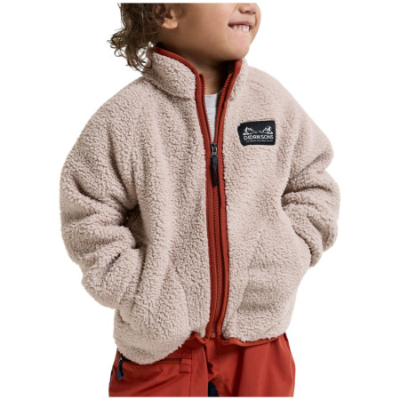 Hanorac copii Didriksons Gibbs Kids Fullzip 2 Beach Beige/Rust