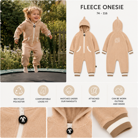 Salopetă copii DucKsday Polar Fleece Londen/sand