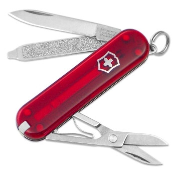 Cuțit Victorinox Classic SD roșu transparent trans red
