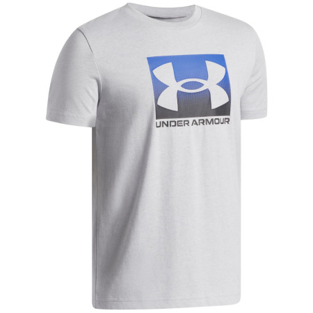 Tricou funcțional copii Under Armour UA B Boxed Sports Update SS Mod Gray Light Heather