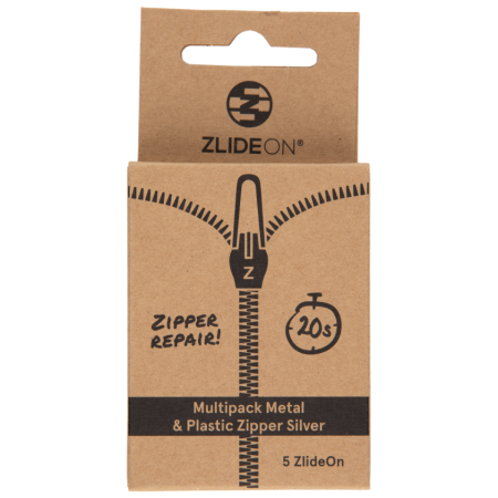 Accesorii pentru voiaj ZlideOn Multipack Metal & Plastic Zipper argintiu