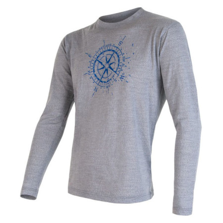 Bluză bărbați Sensor Merino Wool PT Kompas m.l. gri šedá