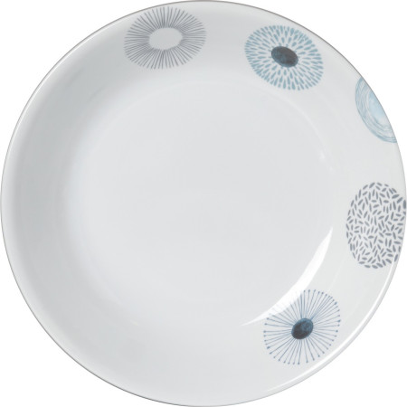 Farfurie Brunner Deep Plate ø 21cm alb/albastru