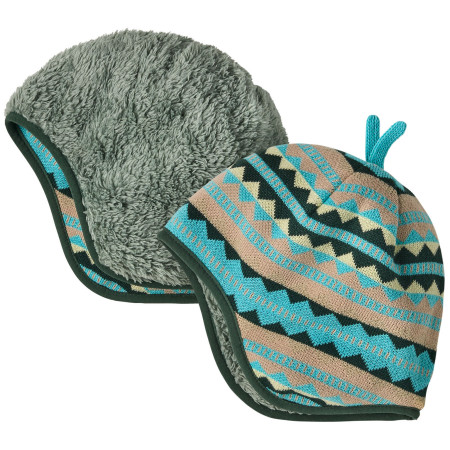 Căciulă copii Patagonia Baby Reversible Beanie gri Diamond Stripe: Snowmelt Blue