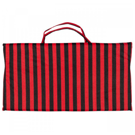 Saltea plajă Yate Șezlong de plajă - dungi negru/roșu