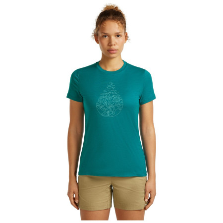 Tricou femei Icebreaker Women Merino 150 Tech Lite SS Tee Hike Path