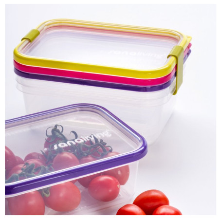 Cutie pentru gustări Omada Sanaliving Box Set 3x 19x14x9cm/1,3L