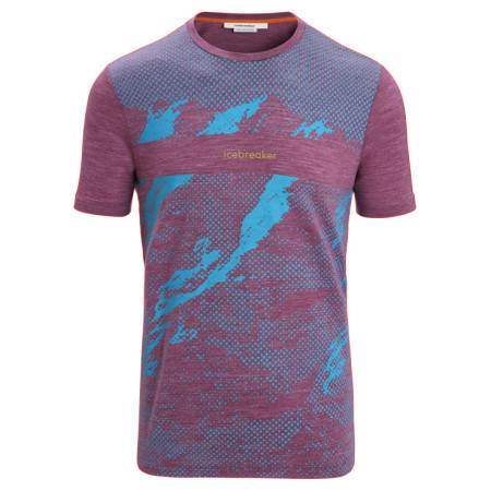 Tricou funcțional bărbați Icebreaker Sphere II SS Tee Trail albastru/violet