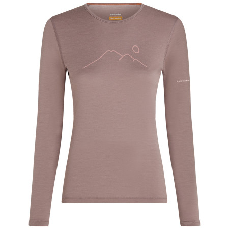 Tricou funcțional femei Icebreaker Women Merino 200 Oasis LS Crewe Rainer Ridge roz Summit