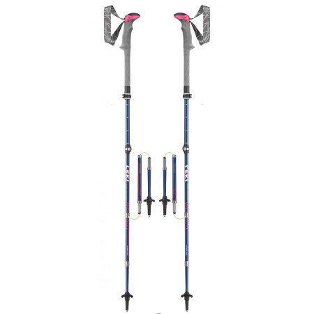 Bețe de trekking Leki Micro Vario Carbon Lady albastru DeepblueWhiteBerry