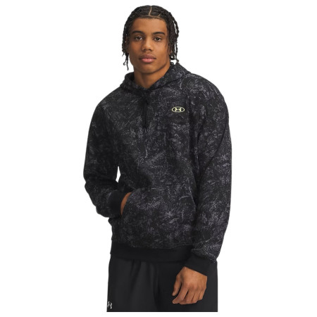 Hanorac bărbați Under Armour UA Rival Flc Prtd Hoodie negru Black