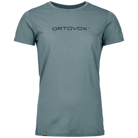 Tricou funcțional femei Ortovox 150 Cool Brand Ts W gri Icy Shore
