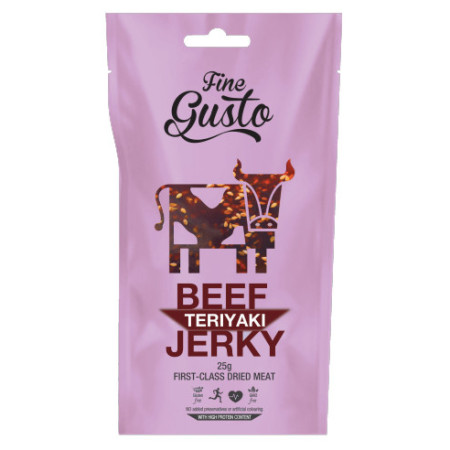 Carne uscată Fine Gusto Hovězí Jerky Teriyaki 25g