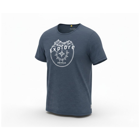 Tricou bărbați Devold Active Explore Tee Man albastru închis Night