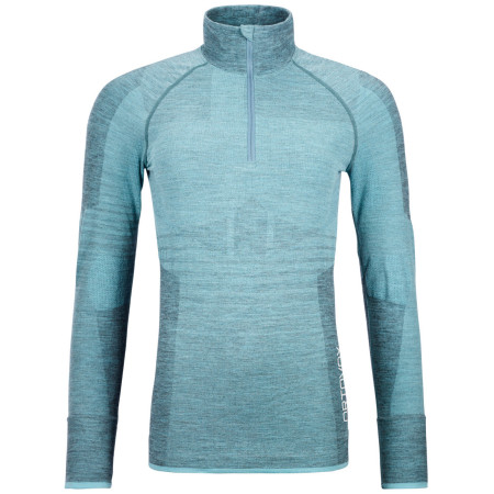 Tricou funcțional femei Ortovox W's 230 Competition Zip Neck albastru