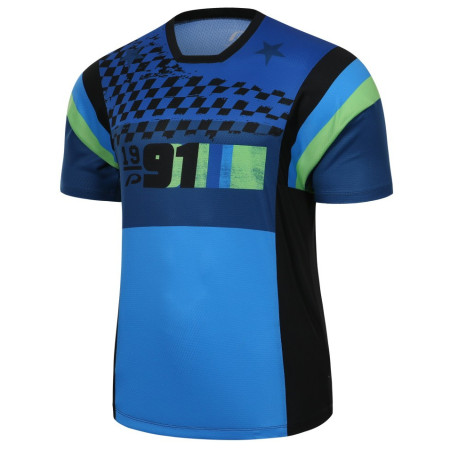 Tricou de ciclism bărbați Protective 115010-821 P-Beat the Rush albastru