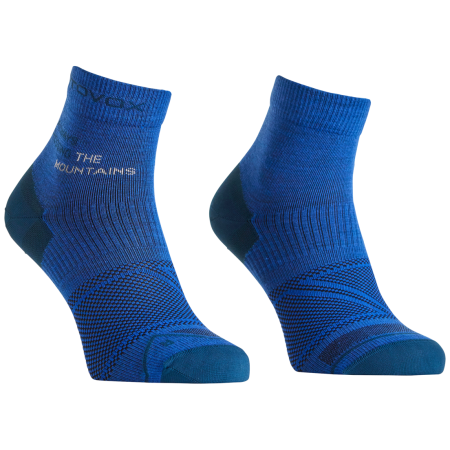 Șosete merino bărbați Ortovox Alpine Light Quarter Socks M albastru deschis Blue Note