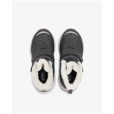 Încălțăminte de iarnă copii Viking Outdoor Footwear Equip Glitter Warm WP 2V Charcoal/Dusty Pink