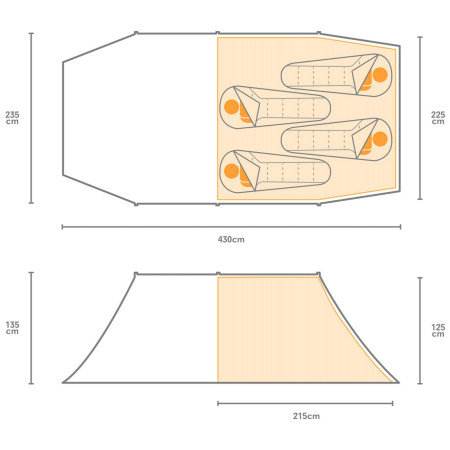 Cort turistic Regatta Montegra 4 ALU
