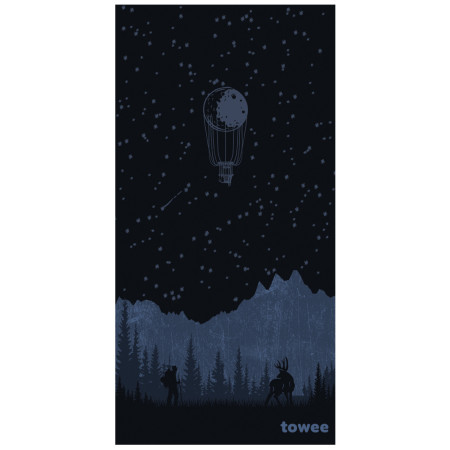 Prosop cu
uscare rapidă Towee Backpacker 80x160 cm negru/albastru