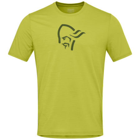Tricou bărbați Norrona femund equaliser merino T-shirt auriu Golden Lime