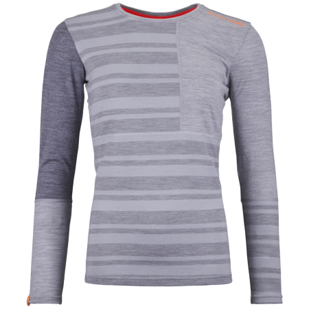 Tricou funcțional femei Ortovox 185 Rock'N'Wool Long Sleeve W gri deschis Grey Blend