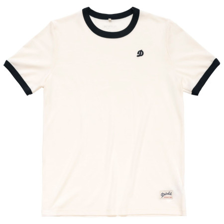 Tricou Devold Archive Ringer Tee alb WHITE/INK