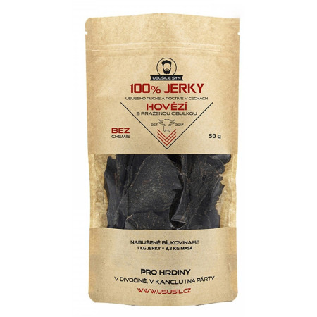 Jerky Usušil & Syn 100% Hovězí s cibulkou 50g maro