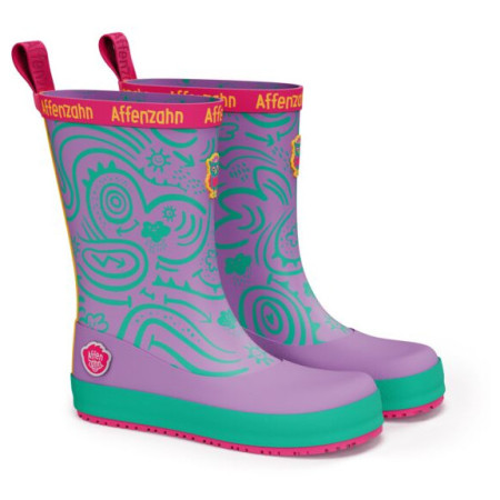 Cizme de cauciuc copii Affenzahn Rainboot Vegan Plashy Owl violet Owl