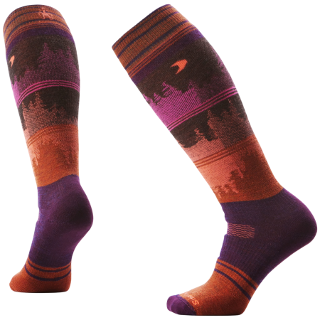 Șosete de schi Smartwool W Snowboard Full Cushion Twilight violet/portocaliu PURPLE IRIS