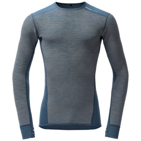 Tricou funcțional bărbați Devold Reverso Merino Shirt Man albastru Griffin