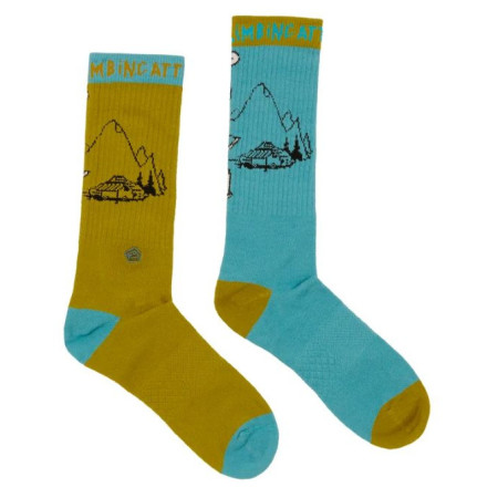 Șosete 3/4 E9 Odd Moka albastru/verde Assorted