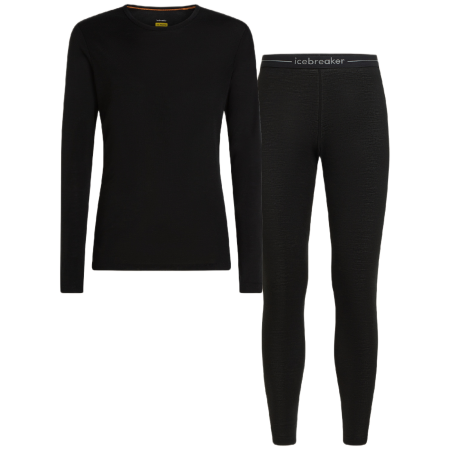Set funcțional bărbați Icebreaker M 175 Everyday LS Crewe and Leggings Set negru Black