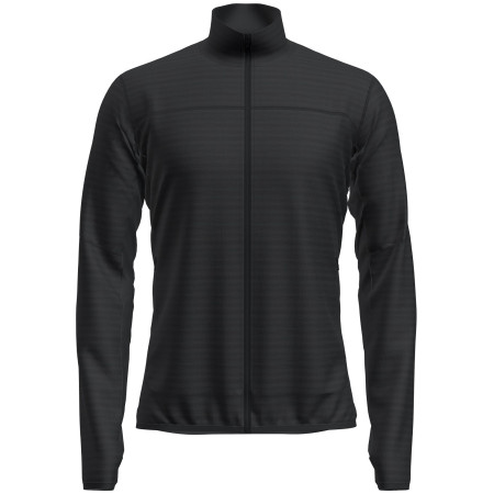 Hanorac funcțional bărbați Icebreaker Men Merino Blend 300 RealFleece™ Descender LS Zip negru Black