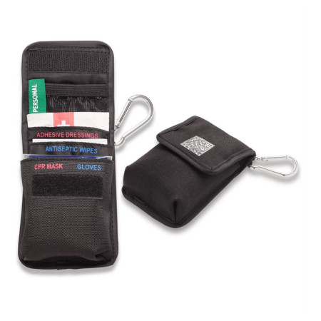 Trusă de prim ajutor pentru călătorii Survival First Aid Kit - Pocket CPR negru Black