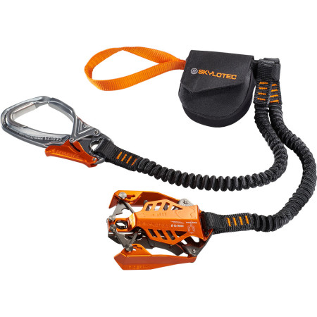 Dispozitiv frână Via Ferrata Skylotec Rider 3.0-R negru/portocaliu
