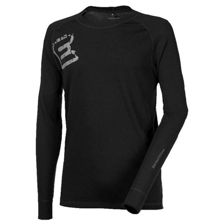 Tricou funcțional pentru bărbați Progress DF NDR Print "E" imprimeu negru černá