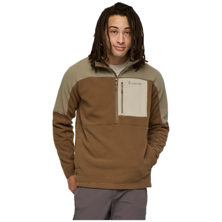 Hanorac funcțional bărbați Cotopaxi M'S Abrazo Fleece Half-Zip Jacket maro gri Stone and Dune