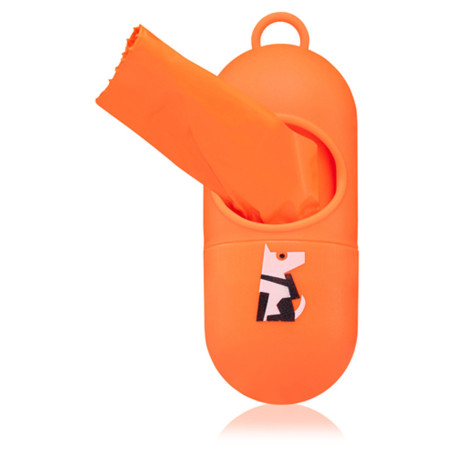Dispenser pentru pungi igienice câini Explorer Dog Zásobník s 1 rolí portocaliu/ oranžová