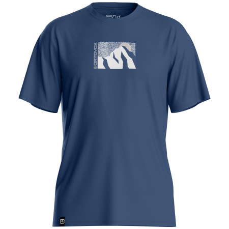 Tricou funcțional bărbați Ortovox 120 Cool Tec Mtn Sun albastru Blue Nunatak